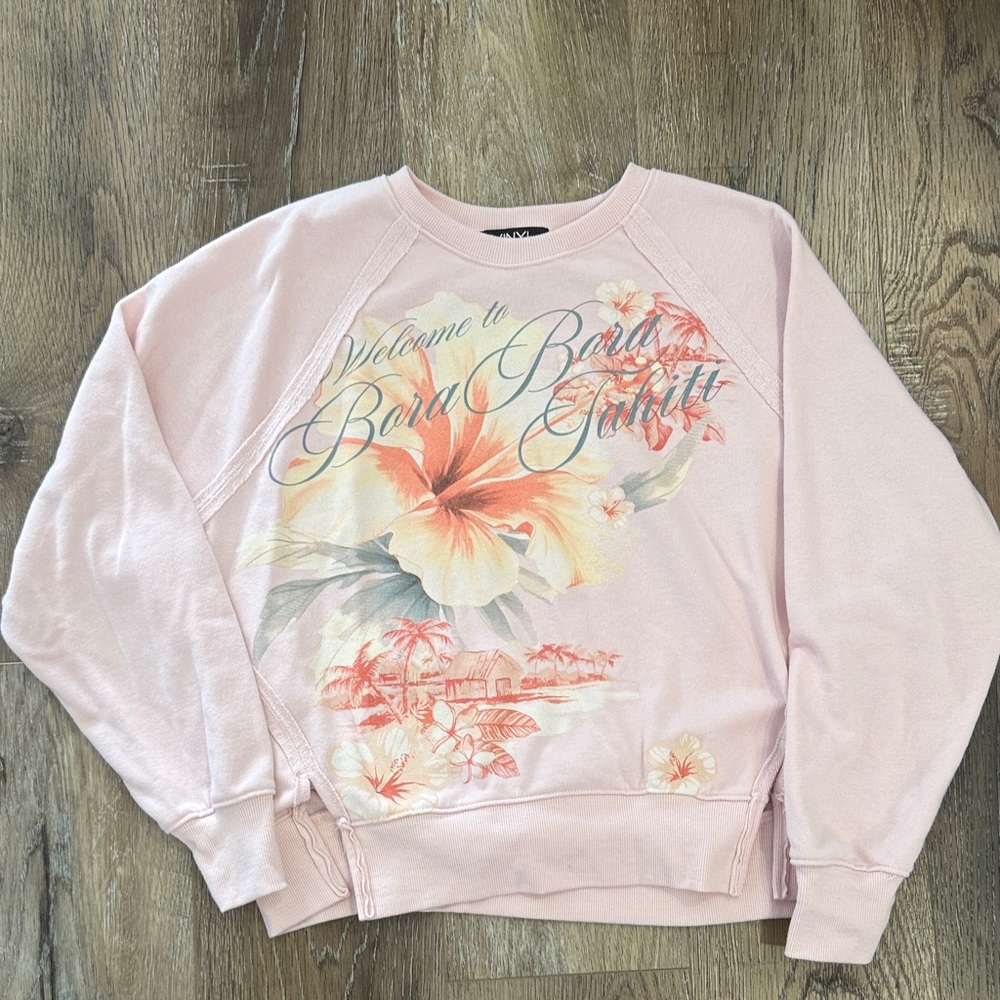 Pink Bora Bora Graphic Sweatshirt